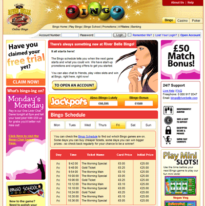 Bingo: River Belle Bingo
