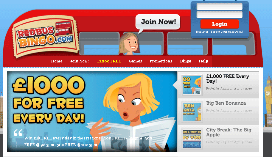 Bingo: Red Bus Bingo