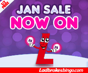 Spend �5 Get �25 <br>at Ladbrokes Bingo