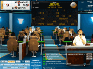 Screenshot of live talking bingo