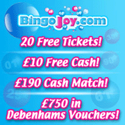 Bingo Joy 20 Free Bingo Tickets